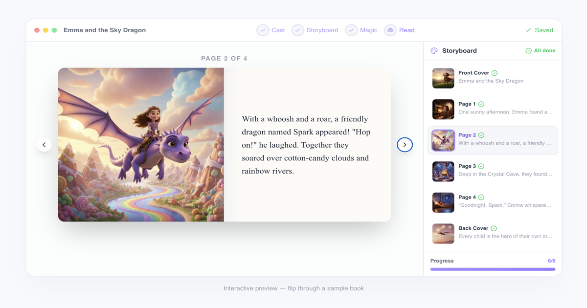 ToonyStory turns uploaded family photos into personalized storybooks